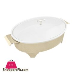 Brilliant 16 Oval Casserole Serving Dish With Candle StandRack Buffet Food Warmer BR0009