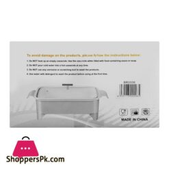 Brilliant 135 Rectangular Casserole Serving Dish With Candle Standrack Buffet Food Warmer Br0006