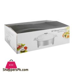 Brilliant 12 Round Casserole Serving Food Warmer Dish With Candle Stand Rack Br0010