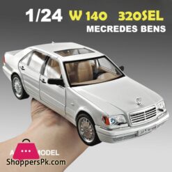 Diecast 1:24 Benzs Vintage W140 320Sel Alloy Car Model Simulation Toy Vehicle Sound Light 9 Diecast 1:24 Benzs Vintage W140 320Sel Alloy Car Model Simulation Toy Vehicle Sound Light