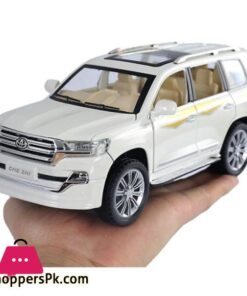 Diecast 124 Scale Land Cruiser V8 alloy model car lights and sound 6 door open