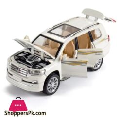 Diecast 124 Scale Land Cruiser V8 Alloy Model Car Lights And Sound 6 Door Open