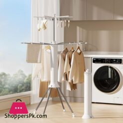 Foldable Clothes Drying Rack Octopus Type Floor Standing Balcony Clothes Drying Portable Rotating Drying Rod Clothes Dryer