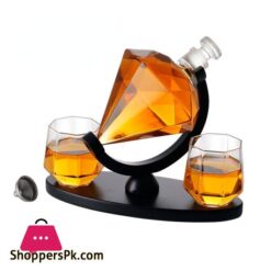 Globe Decanter Crystal Whiskey Glasses Hand-blown 100% Lead Free Whisky Decanter Set with Globe Whiskey Carafe & 2 Glasses