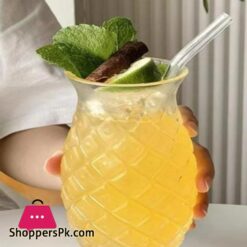 Pineapple Cocktail Glass Multi Use Novelty Design Premium Quality Juice Glass High Borosilicate Borosilicate Glass For Home Cocktail Parties Glass Collectors Enthusiasts Gift Idea