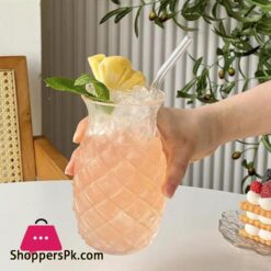 Pineapple Cocktail Glass Multi Use Novelty Design Premium Quality Juice Glass High Borosilicate Borosilicate Glass For Home Cocktail Parties Glass Collectors Enthusiasts Gift Idea
