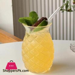 Pineapple Cocktail Glass Multi Use Novelty Design Premium Quality Juice Glass High Borosilicate Borosilicate Glass For Home Cocktail Parties Glass Collectors Enthusiasts Gift Idea