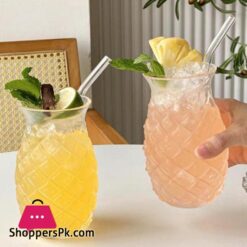 Pineapple Cocktail Glass Multi Use Novelty Design Premium Quality Juice Glass High Borosilicate Borosilicate Glass For Home Cocktail Parties Glass Collectors Enthusiasts Gift Idea