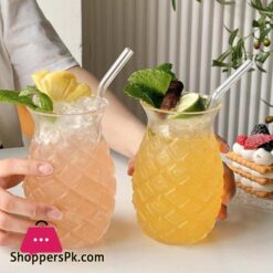 Pineapple Cocktail Glass Multi Use Novelty Design Premium Quality Juice Glass High Borosilicate Borosilicate Glass For Home Cocktail Parties Glass Collectors Enthusiasts Gift Idea