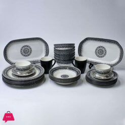 Porcelain Breakfast Set 44 Pieces Tableware Set 6-Person Serving