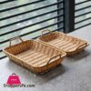 Rattan Weaving Breakfast Snack Bread Basket Household Desktop Snack Basket Coffee Table Candy Dried Fruit Tray Fruit Basket