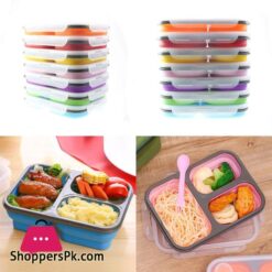 Silicone World 1300Ml Silicone Collapsible Portable Lunch Box Large Capacity Bowl Lunch Bento Box Folding Lunchbox Eco Friendly