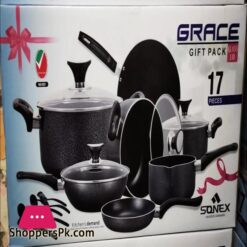 Sonex Grace Non Stick Cookware Gift Set 17Pcs
