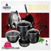 Sonex New Non Stick Blossom Gift Set Gl 16Pcs Trending Non Stick Random Colors Cookware Sets 50162