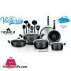 Sonex New Non Stick Victoria Gift Set Gl 17Pcs Trending Non Stick Random Colors Cookware Sets 50001