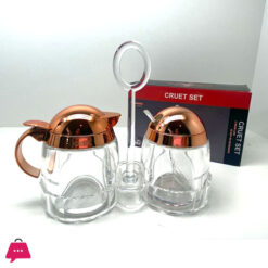 Acrylic Condiment Set with Stand Potentially for Milk & Sugar