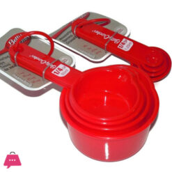 Betty Crocker Measuring Cups & Spoons Red Plastic 4 PC Set