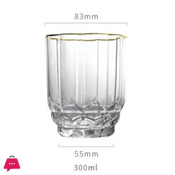 Crystal Drinking Water Glasses Diamond Shape Set Of 6