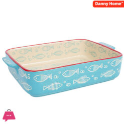 Danny Home Ceramic Bakeware Baking tray with handl Porcelain Bakeware Set Baking Dish Set 7 Inch