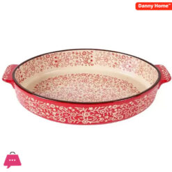 Danny Home Ceramic Oval Oven Dish With Handle