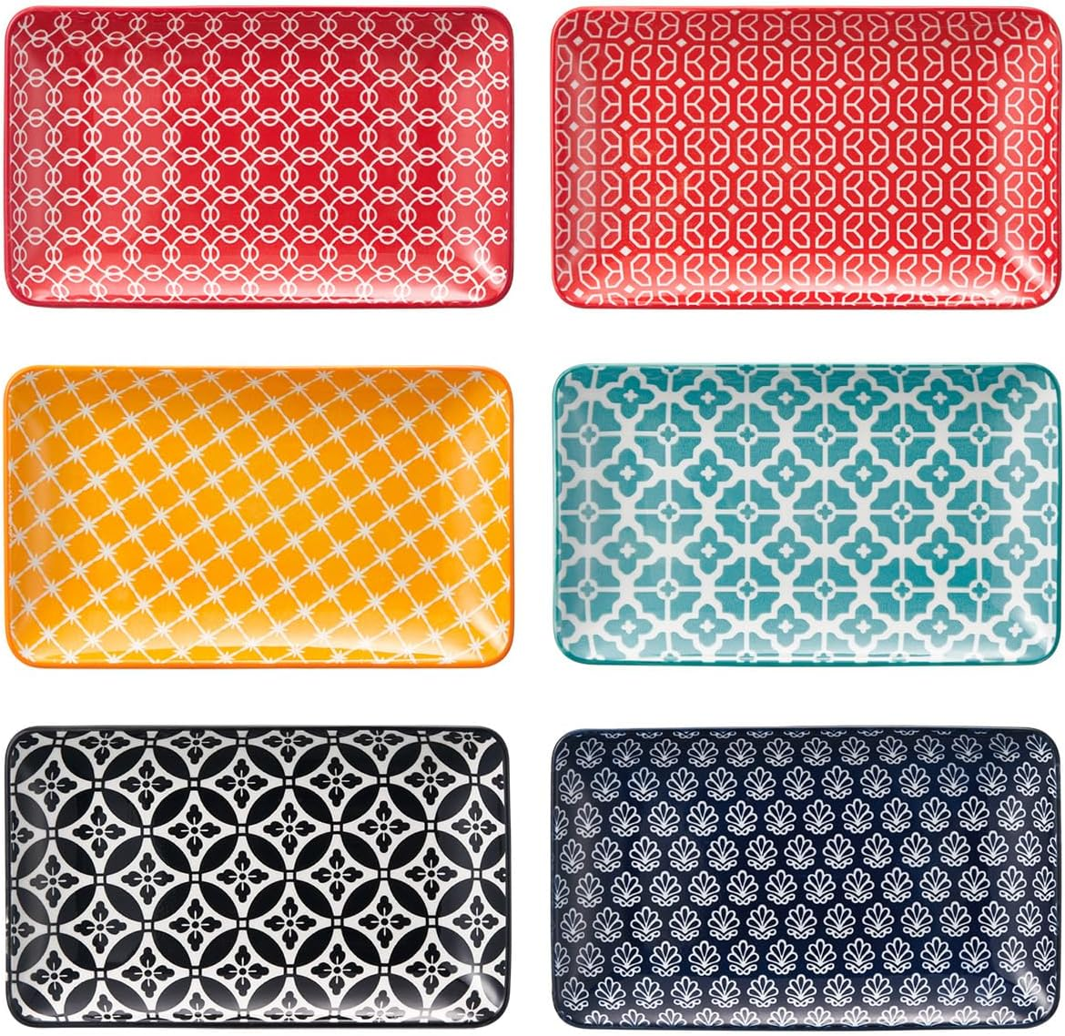 Danny Home Dowan Porcelain Round Rect Plate Set