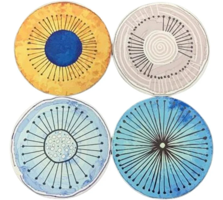 Danny Home Generic Porcelain Coasters Set 10 Cm