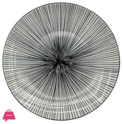 Danny Home Porcelain Black line 10.5 Inch Flat Plate