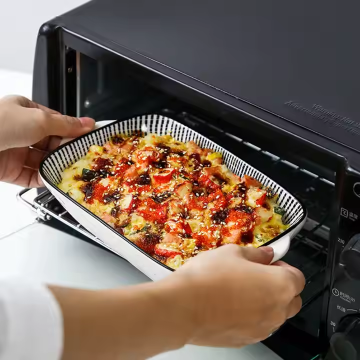 Danny Home Porcelain Black Line 7 Inch Baking Try