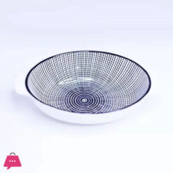 Danny Home Porcelain  Round Bowl Blue Line 9Inch  