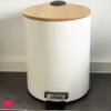 Decorative Bamboo Wood Lining Kitchen Pedal Food Paper Round Waste Rubbish Dustbin Bin 5 Liter 1 Decorative Bamboo Wood Lining Kitchen Pedal Food Paper Round Waste Rubbish Dustbin Bin 5 Liter
