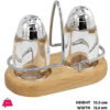 Elegant Salt And Pepper Shaker Set With Wooden Oval Holder Stylish Stainless Steel &Amp; Glass Salt Shaker For Modern 1 Elegant Salt And Pepper Shaker Set With Wooden Oval Holder Stylish Stainless Steel &Amp; Glass Salt Shaker For Modern