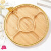 Exquisite Bamboo Portion Platter With Leaf