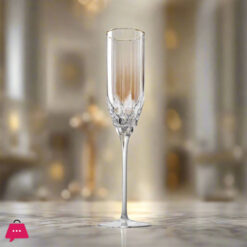 Flower Bud Crystal Goblets And Fluet Glass - Set Of 6