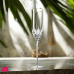 Flower Bud Crystal Goblets And Fluet Glass - Set Of 6