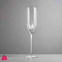 Flower Bud Crystal Goblets And Fluet Glass - Set Of 6