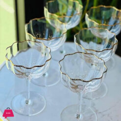 Flower Bud Real Crystal Martini &Amp; Cocktail Stem Glass - Set Of 6 6 Flower Bud Real Crystal Martini &Amp; Cocktail Stem Glass - Set Of 6