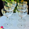 Flower Bud Real Crystal Martini & Cocktail Stem Glass - Set of 6