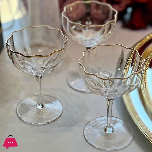 Flower Bud Real Crystal Martini &Amp; Cocktail Stem Glass - Set Of 6 5 Flower Bud Real Crystal Martini &Amp; Cocktail Stem Glass - Set Of 6 - Image 3