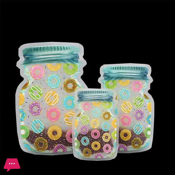 3Pcs Food Pouevening Dress Jar Zipper Bag Reusable Bogownsshape Plastic 6 3Pcs Food Pouevening Dress Jar Zipper Bag Reusable Bogownsshape Plastic - Image 2