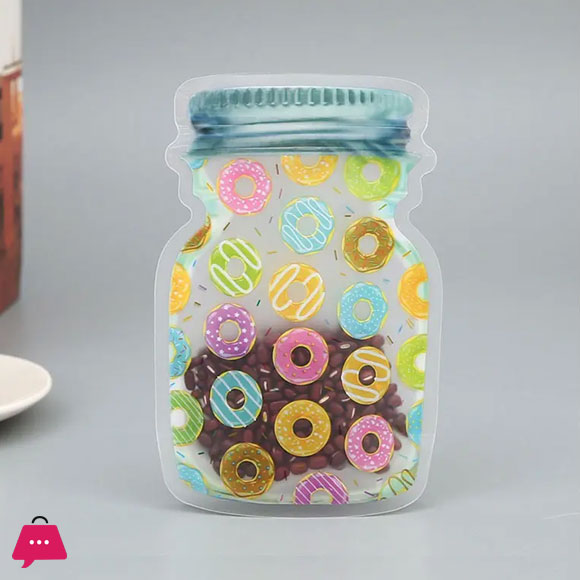 3Pcs Food Pouevening Dress Jar Zipper Bag Reusable Bogownsshape Plastic 7 3Pcs Food Pouevening Dress Jar Zipper Bag Reusable Bogownsshape Plastic - Image 3