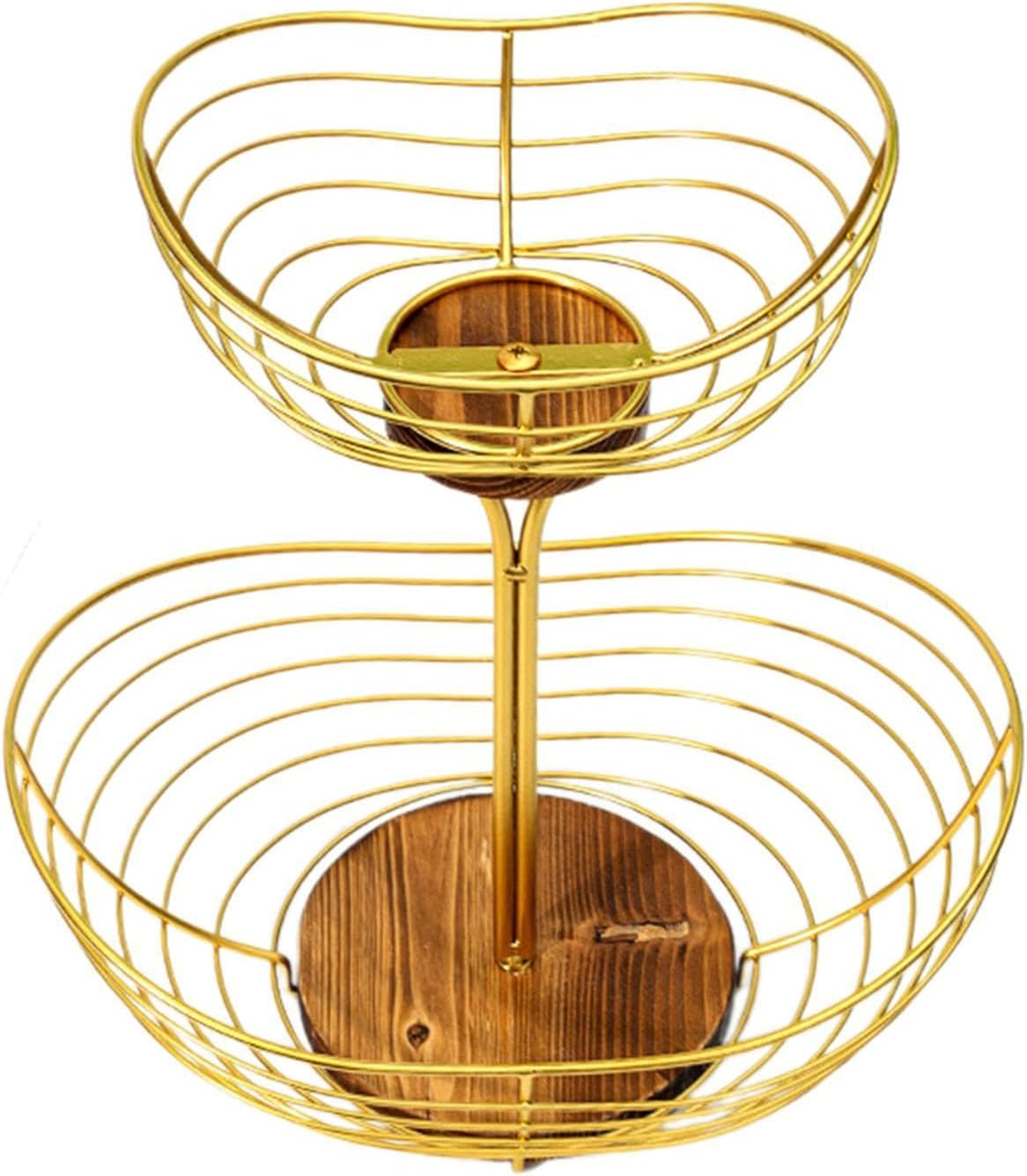 Fruit Basket Fruit Holder Fruit Bowl Decoration Metal Wire With Wood Base 2 Tier Fruit Bowl Coffee Pod Holder For Table Decor 4 Fruit Basket Fruit Holder Fruit Bowl Decoration Metal Wire With Wood Base 2 Tier Fruit Bowl Coffee Pod Holder For Table Decor