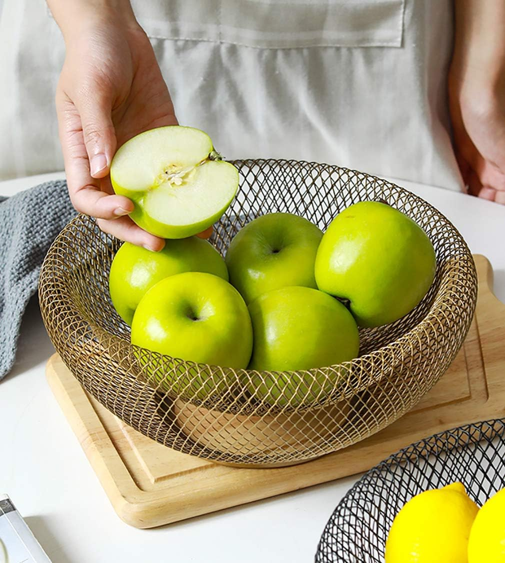 Fruit Basket Nordic Creative Double Layer Vuoto Bread Tray With Eggs Worked Vegetables For Kitchen Home Table Gold 25 X 13 Cm / 9.84 X 5.12 Inches