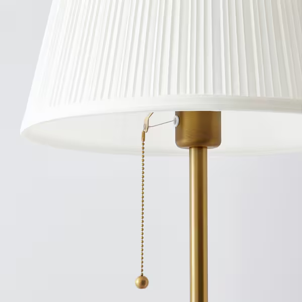 Ikea Arstid Table Lamp, Brass / White