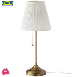 Ikea Arstid Table Lamp, Brass / White