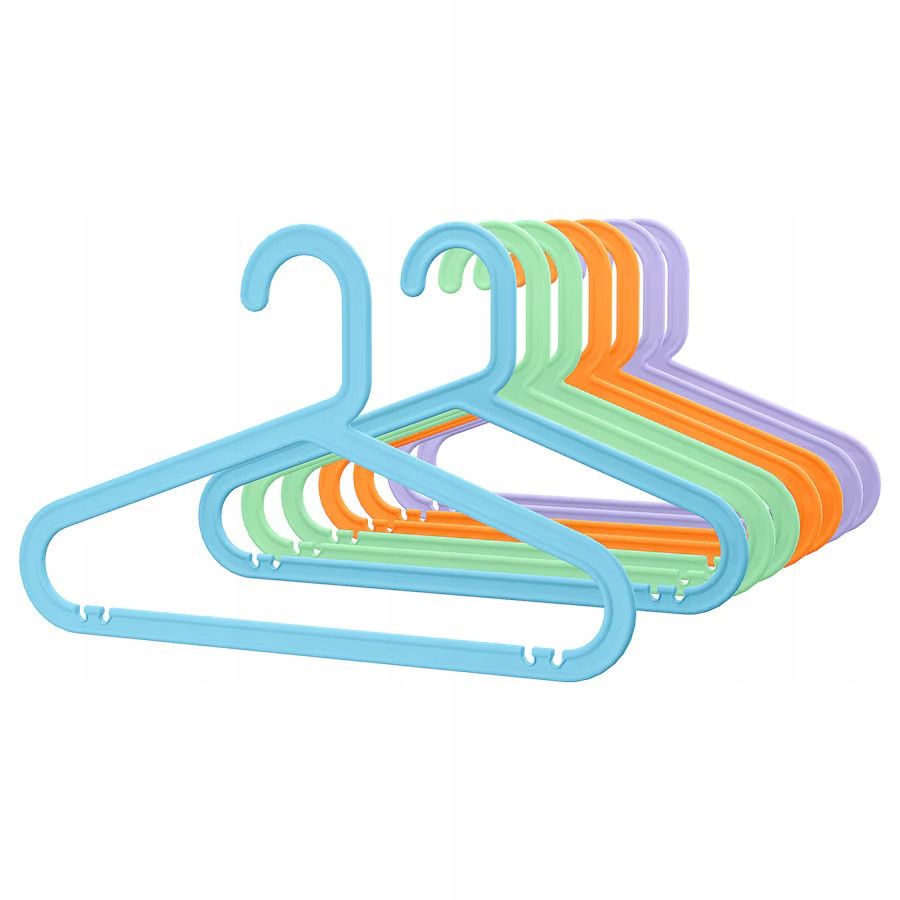 Ikea Bagis Children'S Clothes Hangers, Mixed Pastel Colours 8 Pcs Set