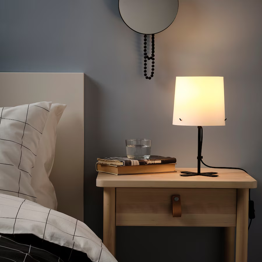 Ikea Barlast Table Lamp-Black / White