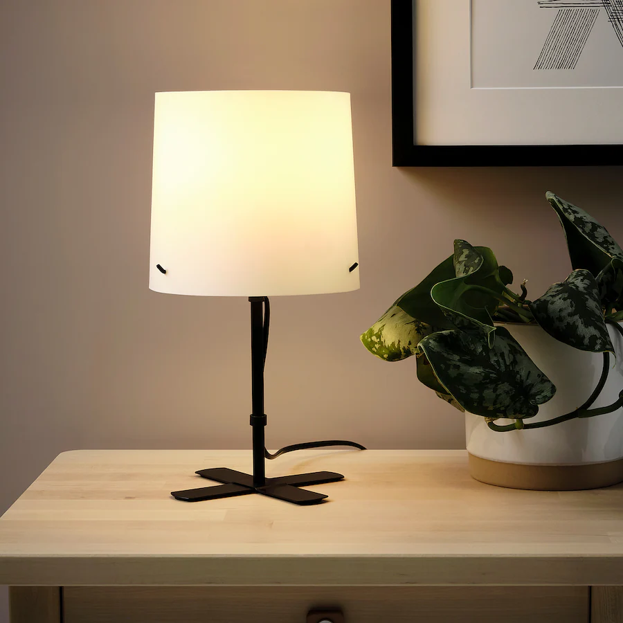 Ikea Barlast Table Lamp-Black / White