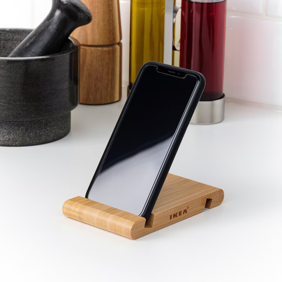 Ikea Bergenes Holder For Mobile Phone / Tablet Bamboo