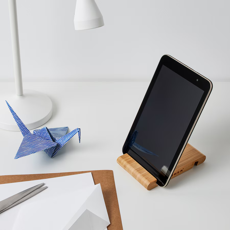 Ikea Bergenes Holder For Mobile Phone / Tablet Bamboo