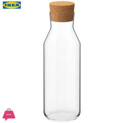 Ikea Carafe With Stopper Clear Glass / Cork 1 Liter